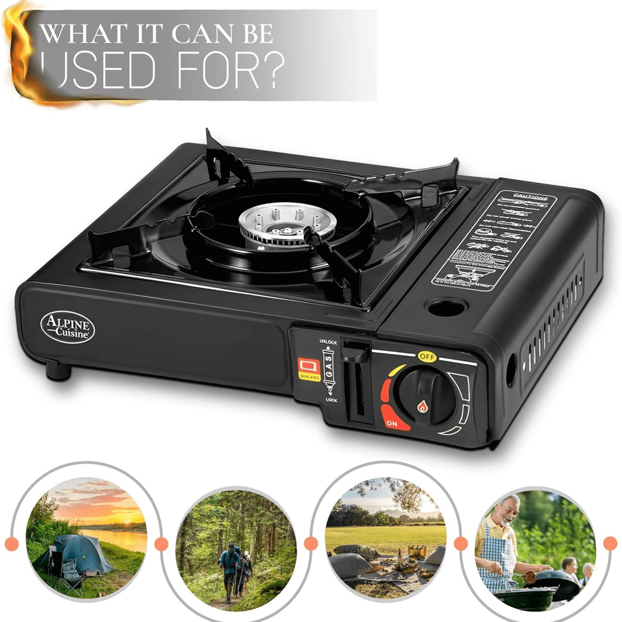 Alpine Cuisine Lightweight Portable Gas Stove for Outdoor and Indoor - Hospitality World