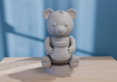 Personalized Teddy Bear Night Light - Custom Baby Room Decor Gift - Hospitality World