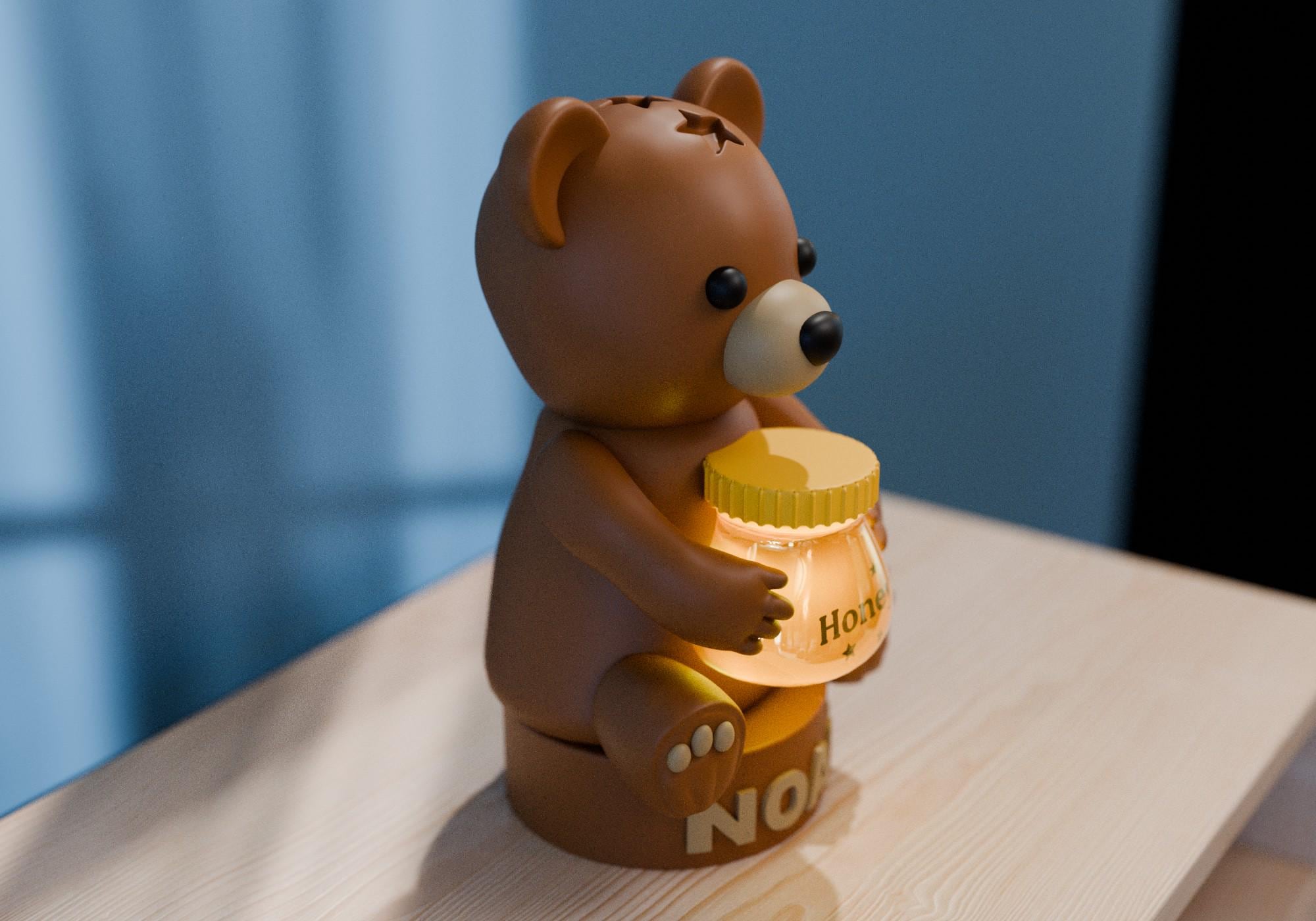 Personalized Teddy Bear Night Light - Custom Baby Room Decor Gift - Hospitality World