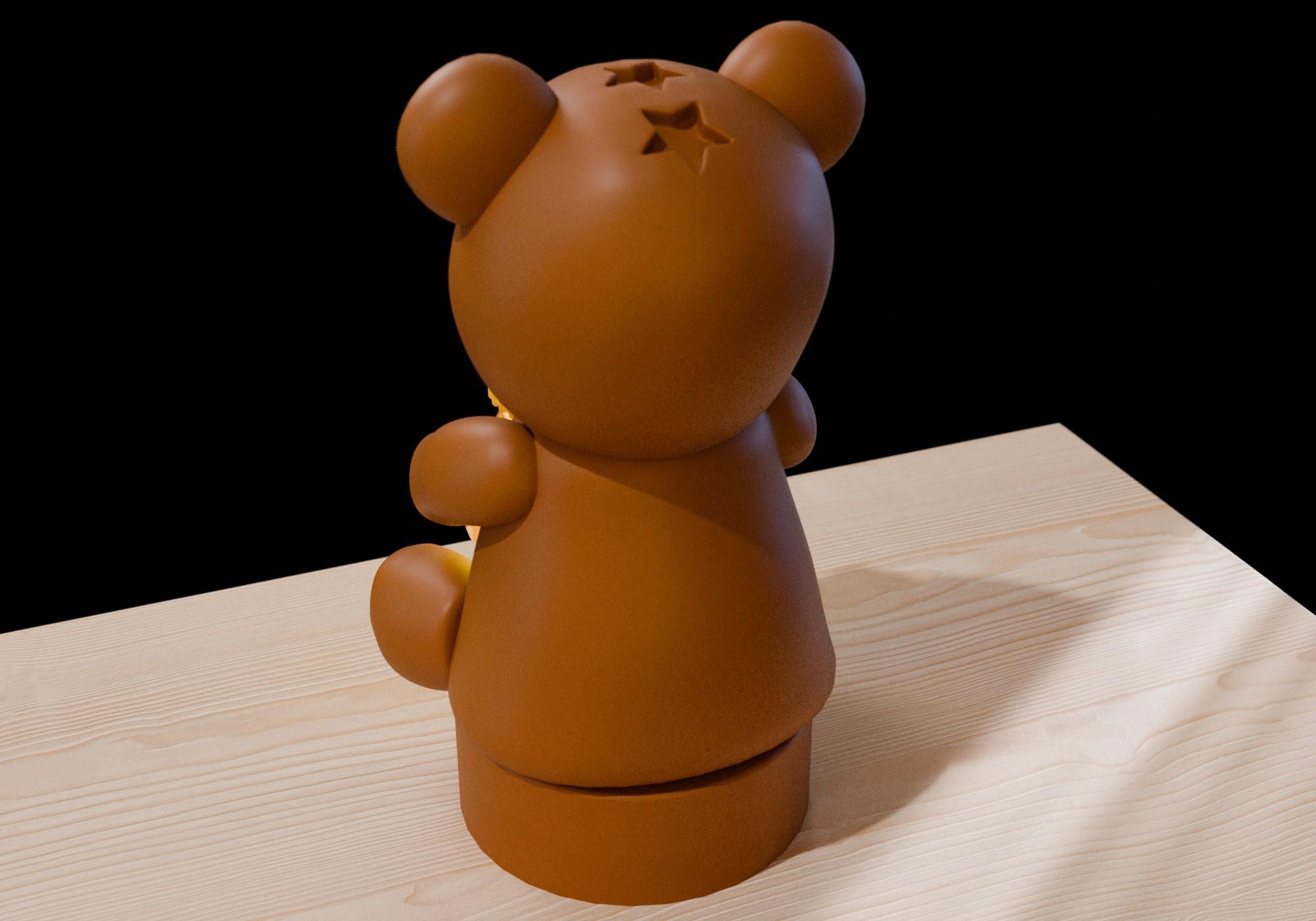 Personalized Teddy Bear Night Light - Custom Baby Room Decor Gift - Hospitality World