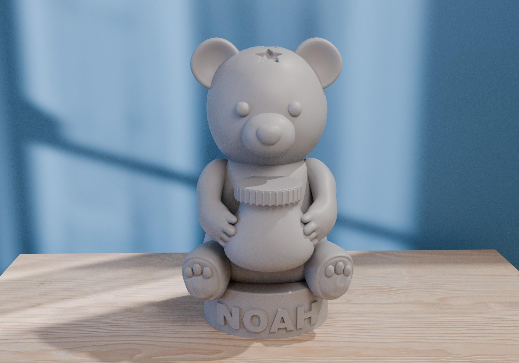 Personalized Teddy Bear Night Light - Custom Baby Room Decor Gift - Hospitality World