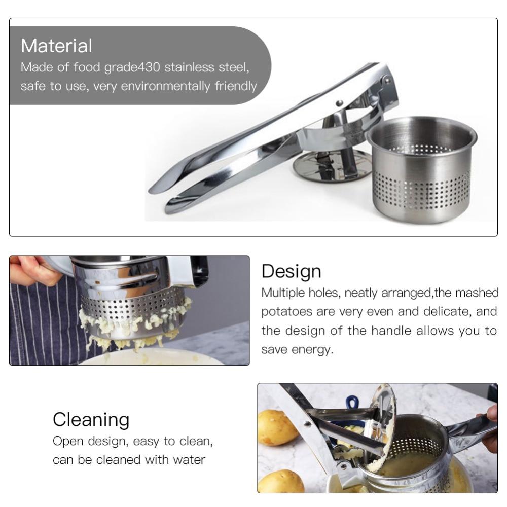 Premium Stainless Steel Potato Masher & Food Crusher | Rust-Proof Kitchen Tool - Hospitality World