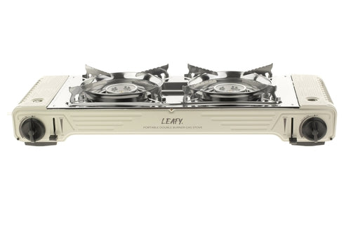 Leafy Butane Gas Twin Burner Chef Gas Stove 15,000 BTU with Case - Hospitality World